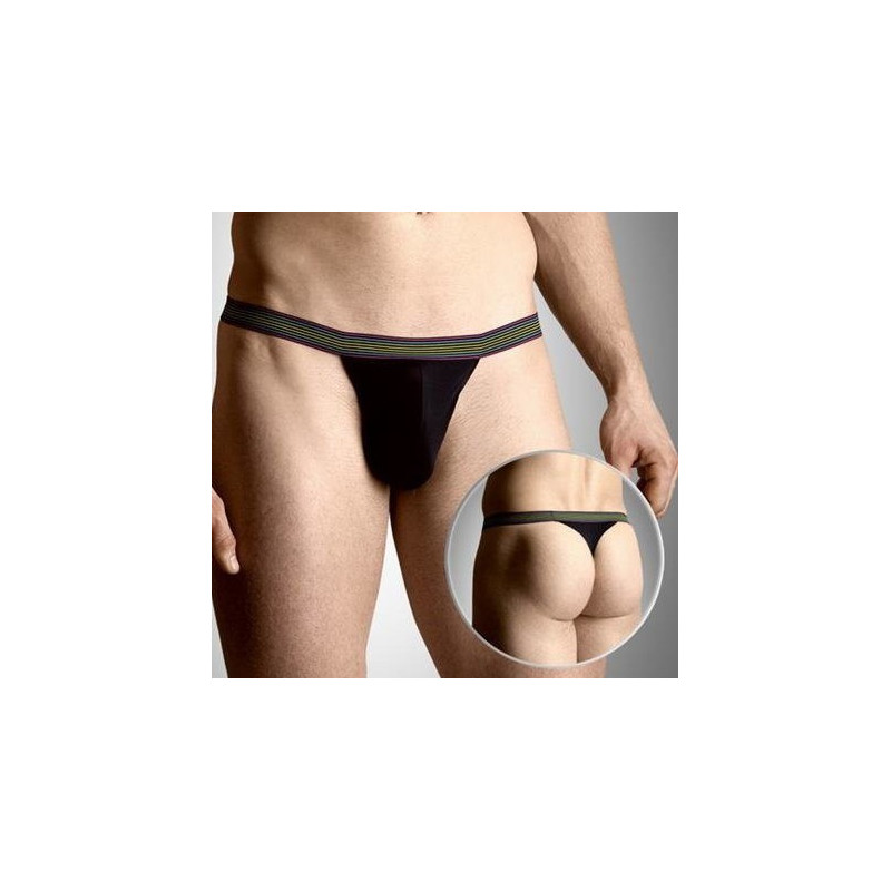 Softline String Homme NEON Noir